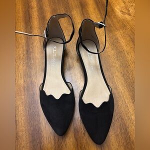 Chinese Laundry Black Scalloped Flats